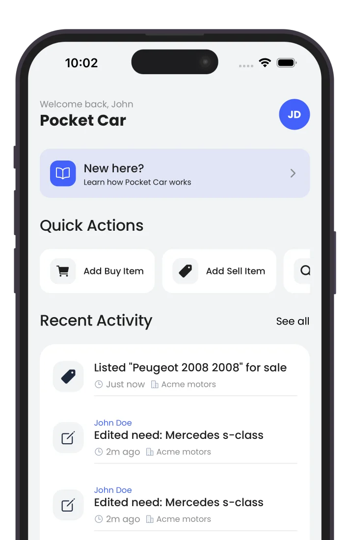 Pocket Car app